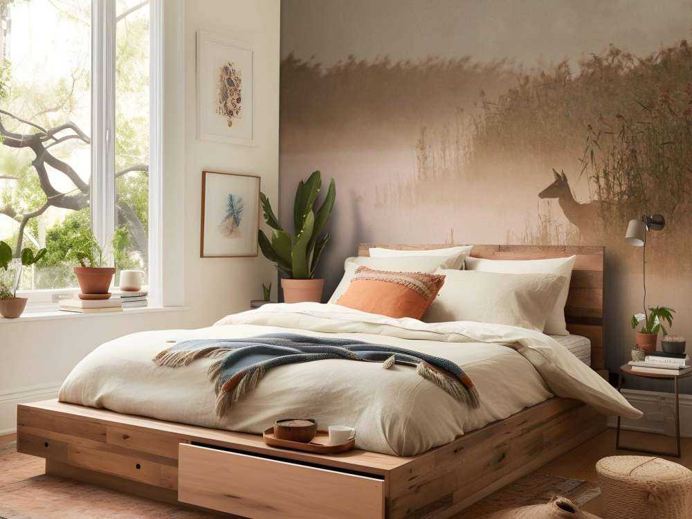 Ree dans la brume du matin