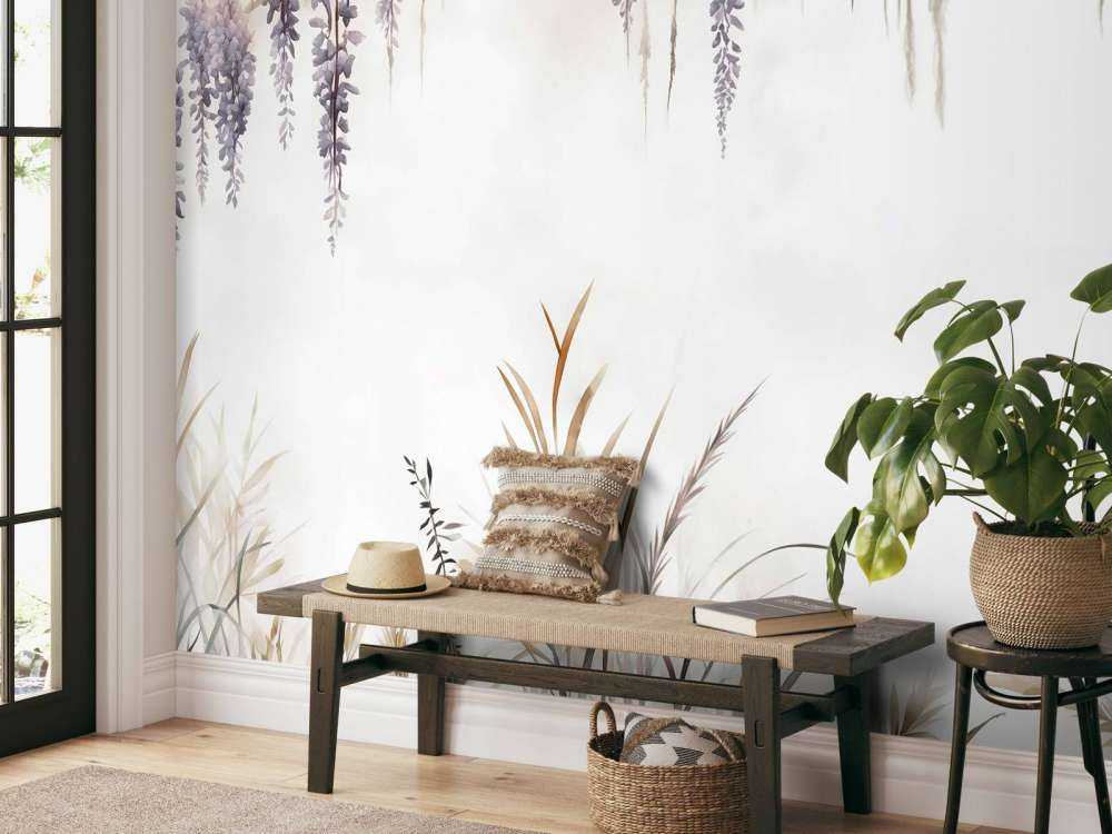 Glycine et Graminées Beige