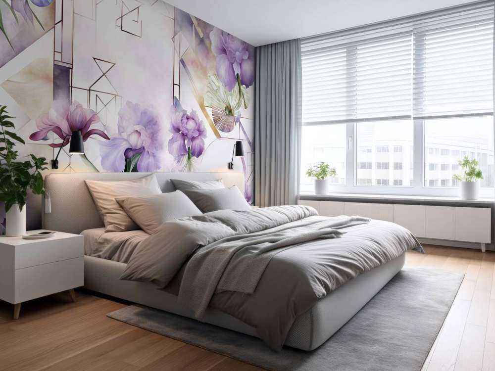 Géométrie Aquarelle Violet