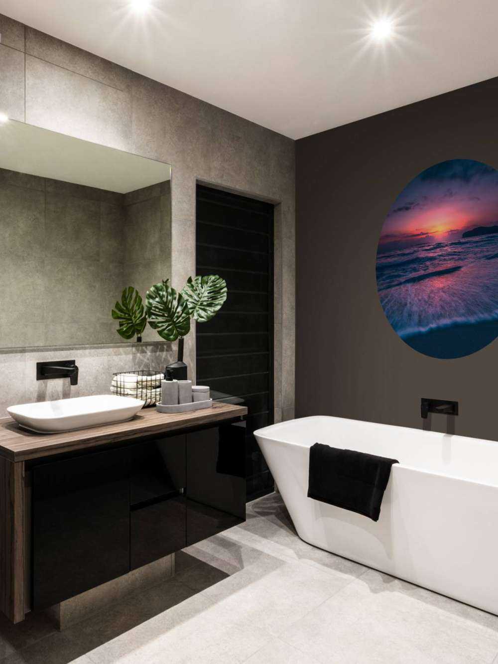 Lueur du soir sur la côte violette