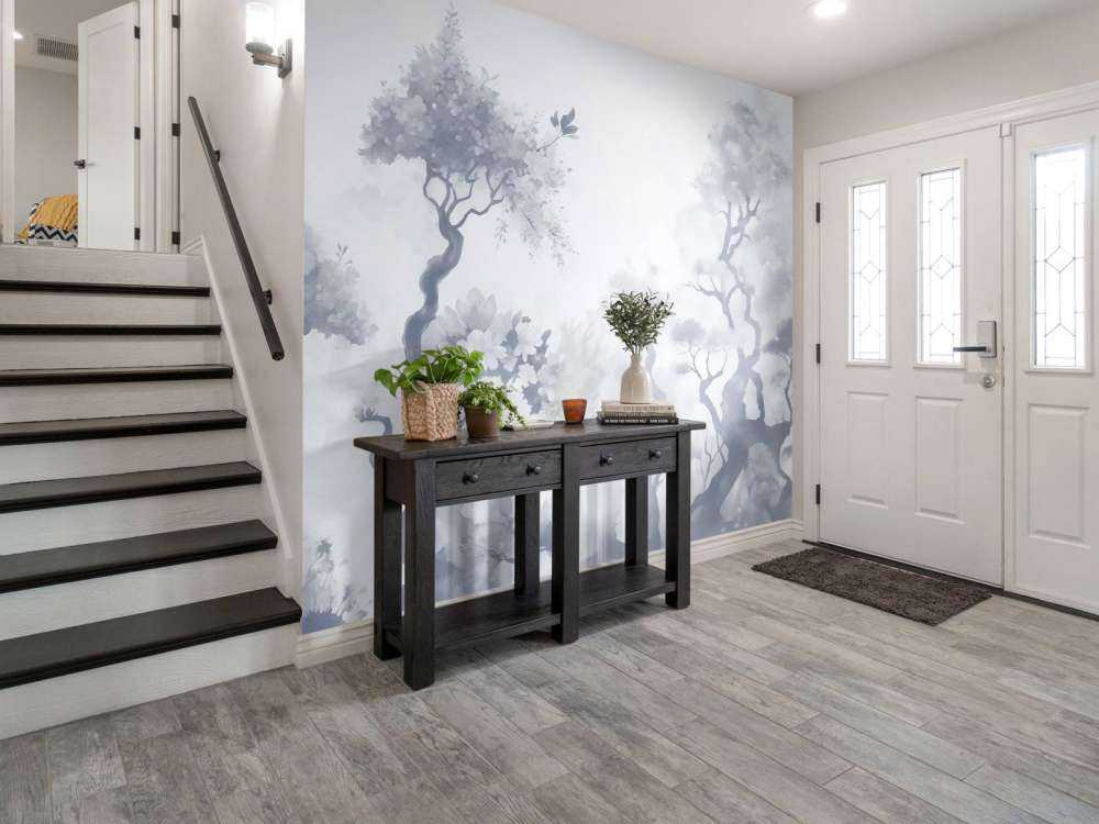 Arbres en fleurs marron