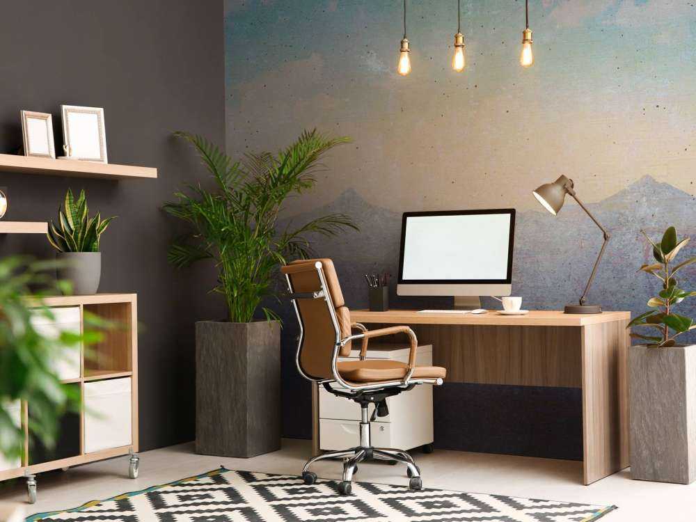 Paysage montagneux estompé dans la lumière du matin