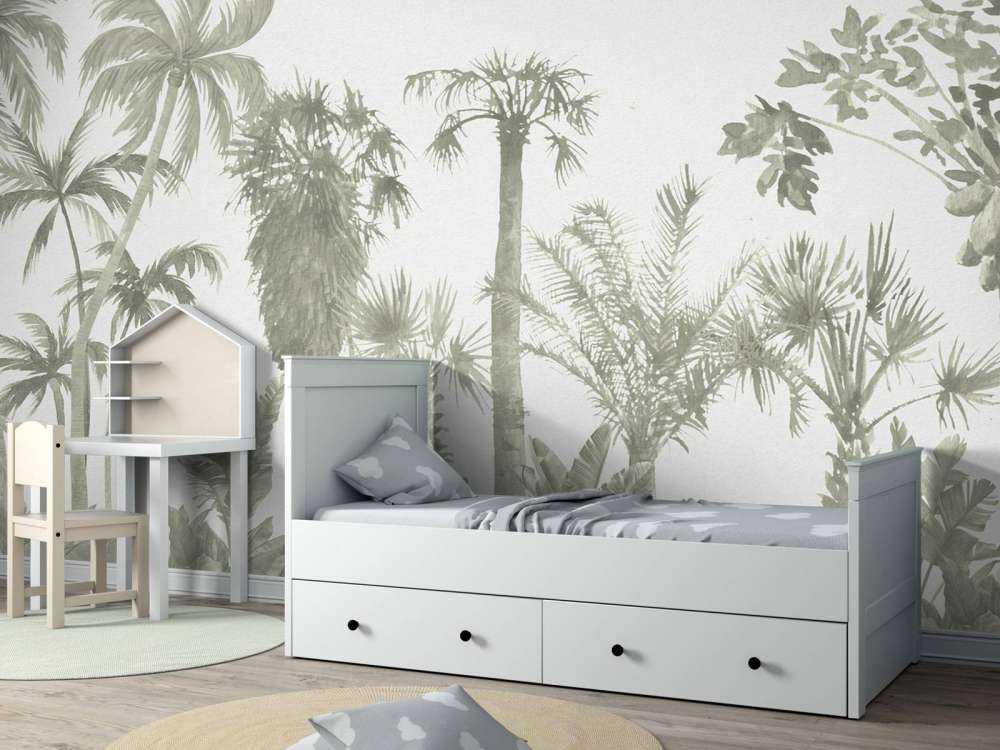 Thème de la jungle en vert d'eau