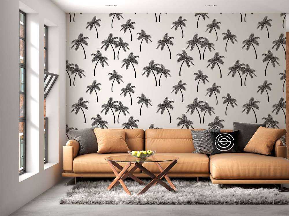 Motif avec palmiers