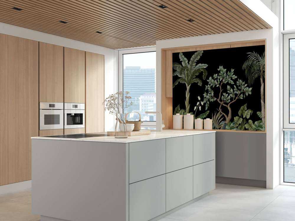 Arbres sur fond sombre