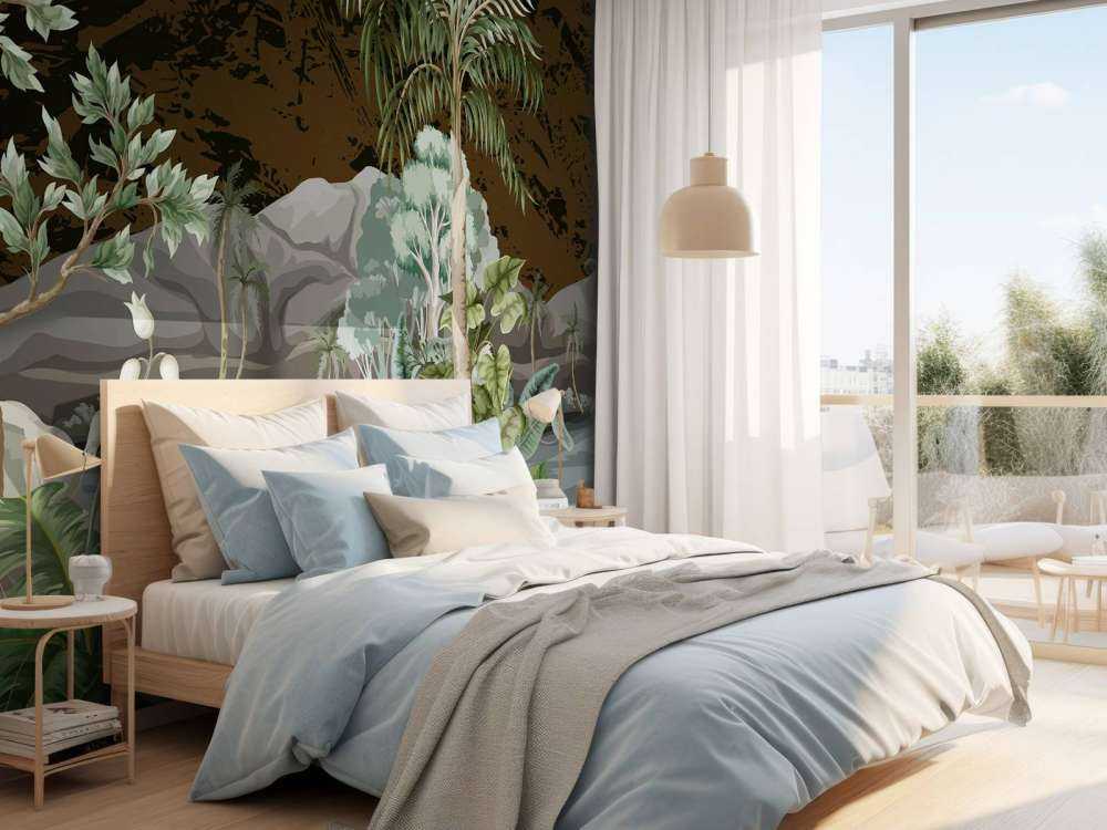 Paysage de jungle avec rivière