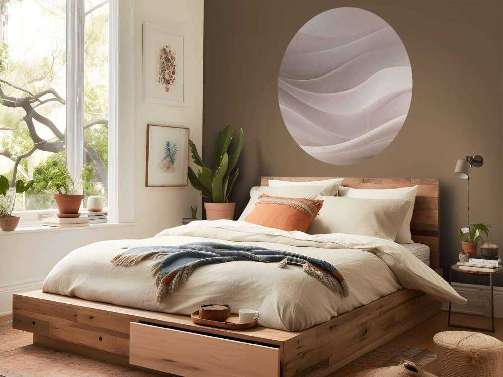 Vagues apaisantes calmes aqua beige