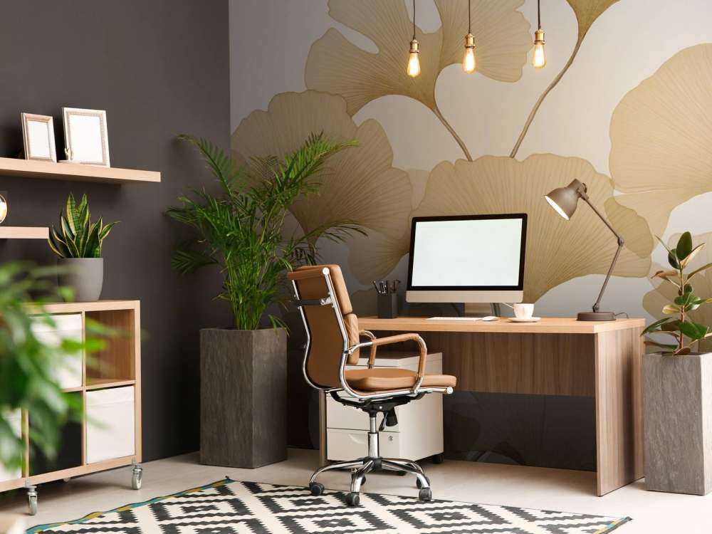 Tranquil gingko dreams soft beige