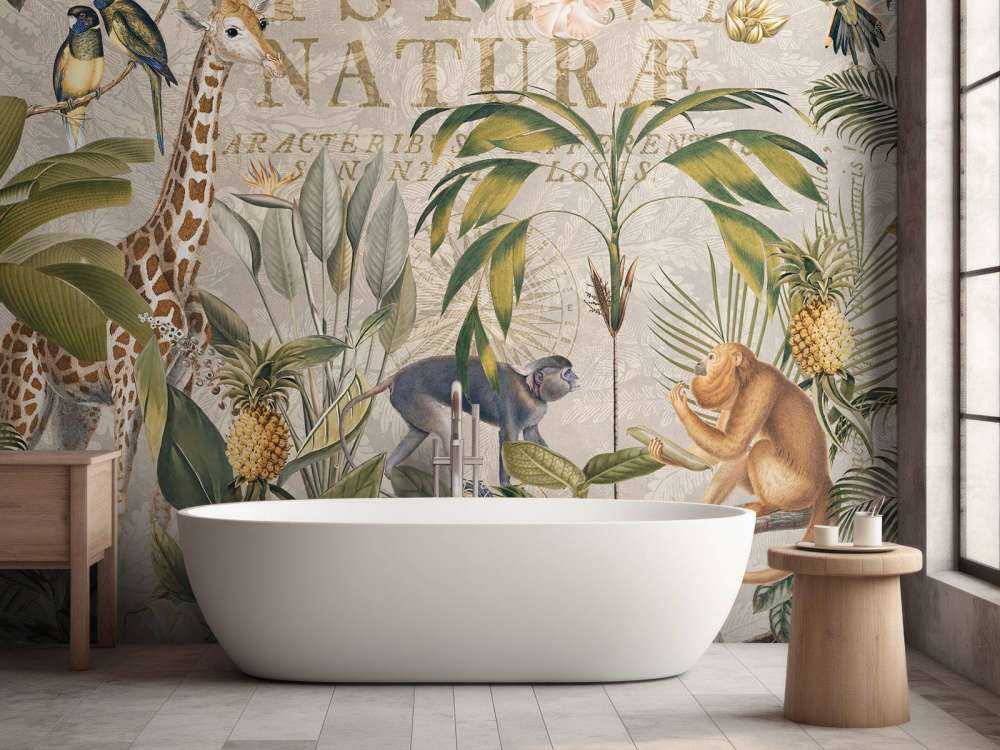 Nostalgic jungle wild animal paradise