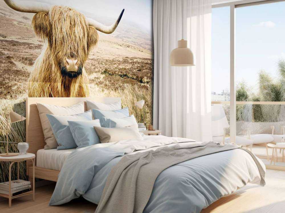 Highland écossais avec roseau