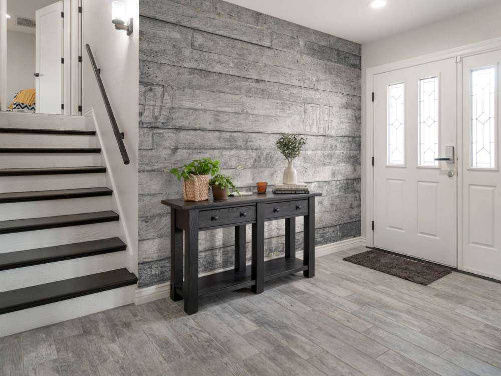 Mur en bois gris