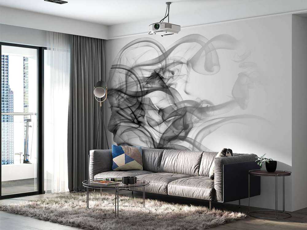 Tête formée de fumée