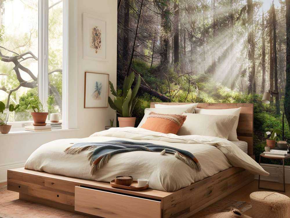 Forêt d'automne ensoleillée