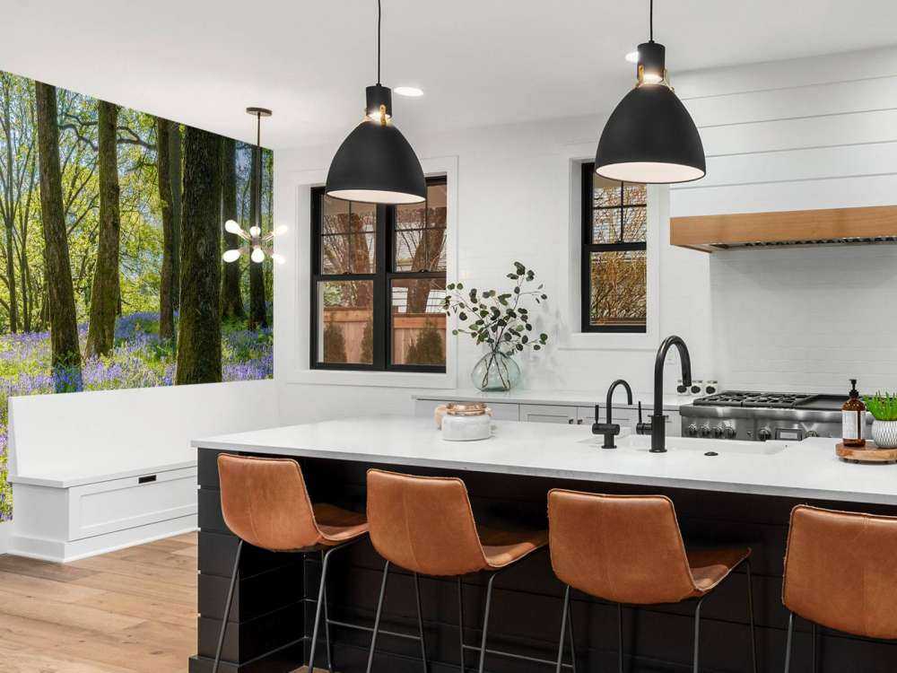 Panorama printanier en forêt