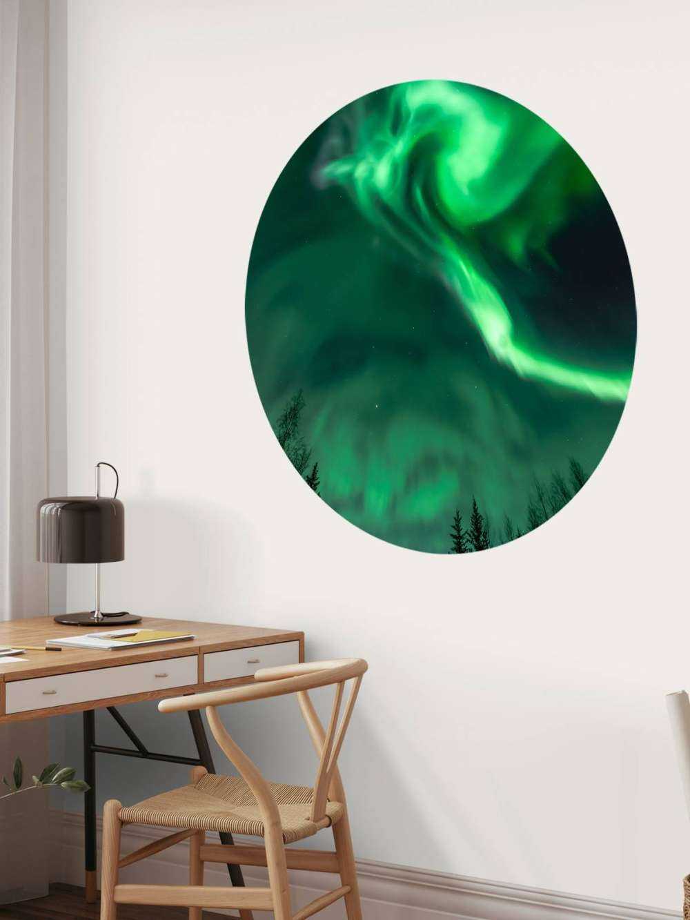 Aurore boréale en spirale