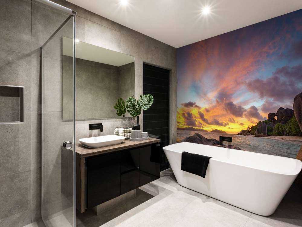 Coucher de soleil sur une plage tropicale