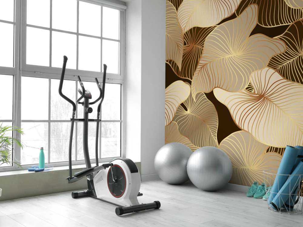 Feuilles tropicales brunes