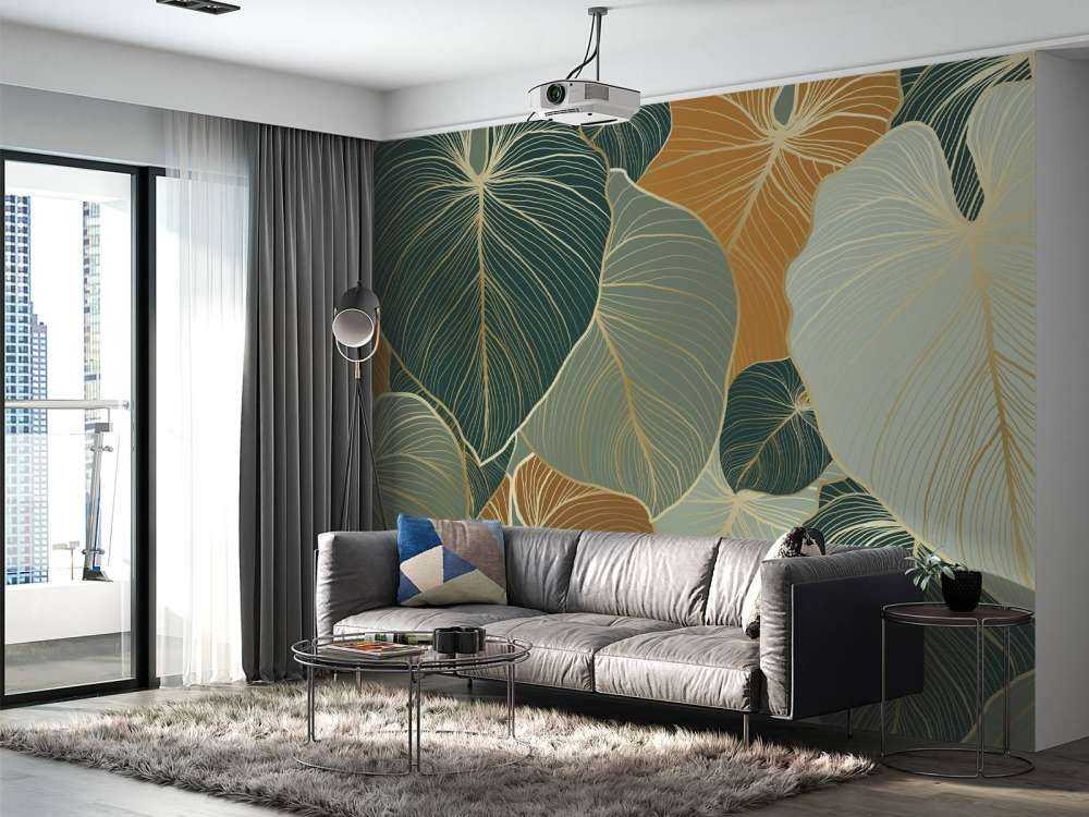 Feuilles couleur cuivre