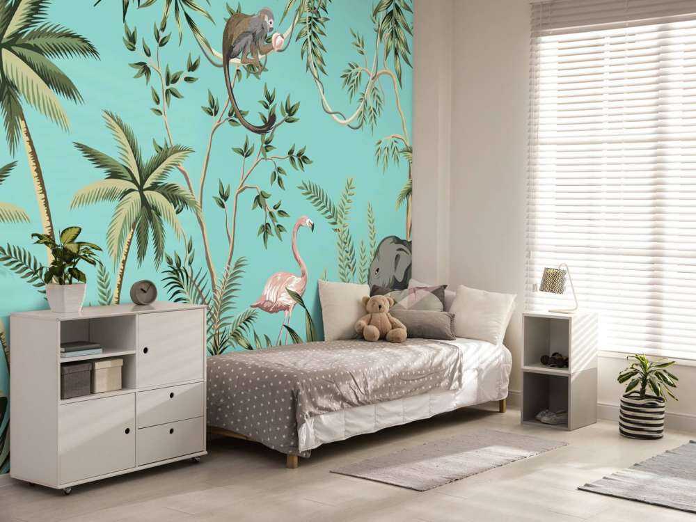 Éléphant, flamant rose et amis