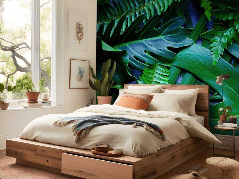 Feuilles de jungle vertes