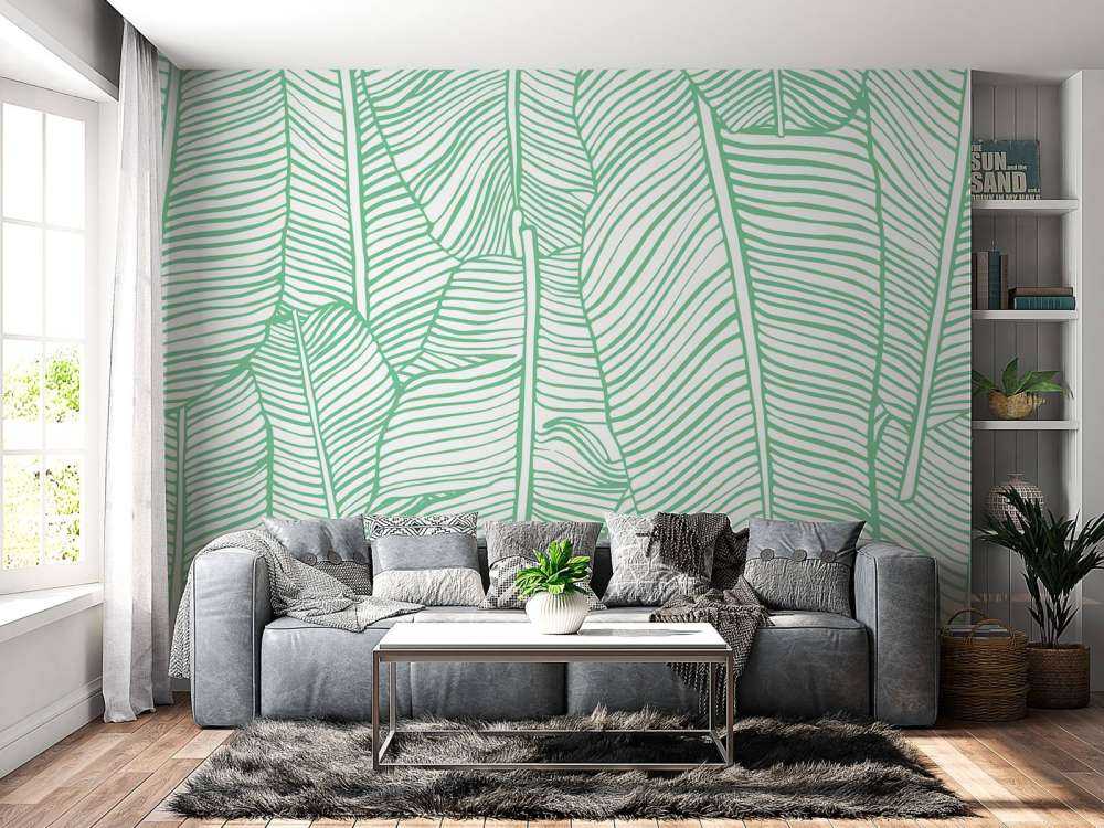 Motif de feuille vert