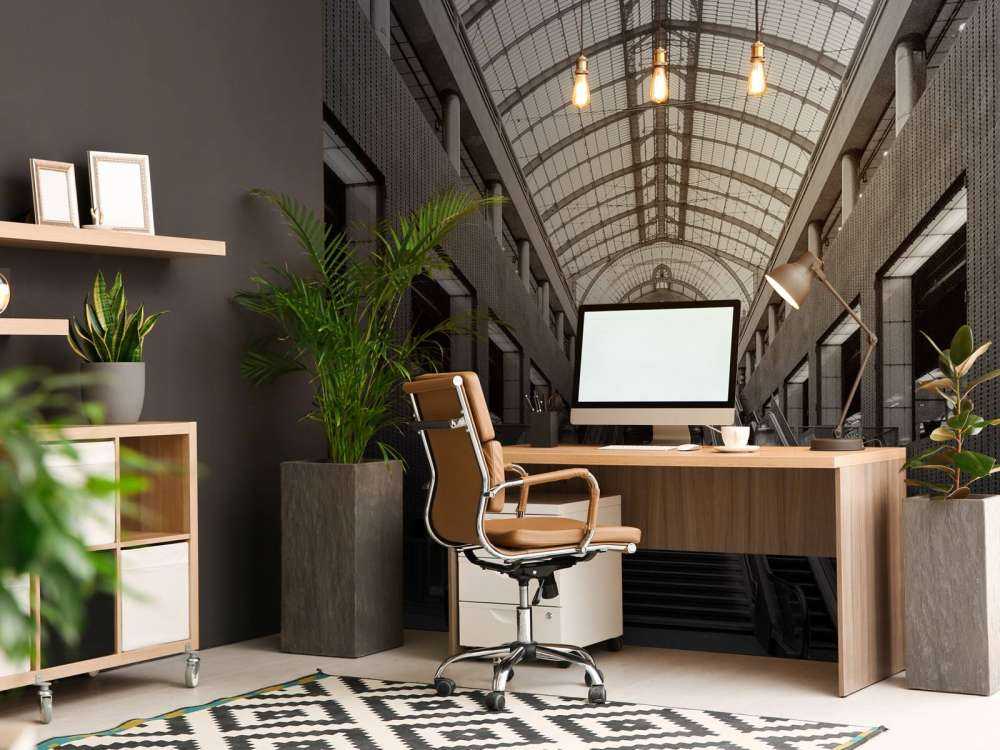 Gare centrale d'Anvers noir et blanc