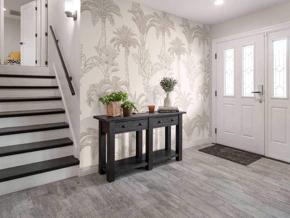 Jungle art linéaire beige