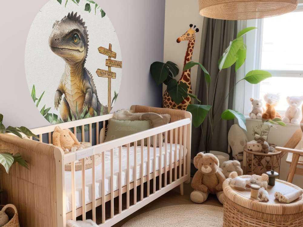 Bébé spinosaure dans la jungle