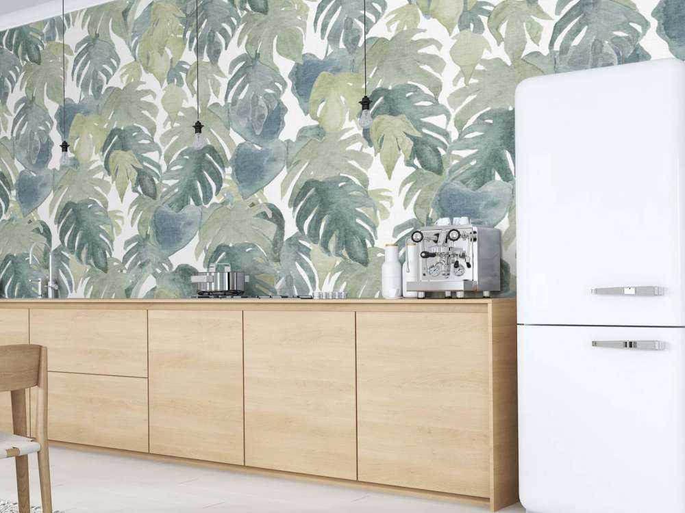 Palmiers tropicaux à l'aquarelle