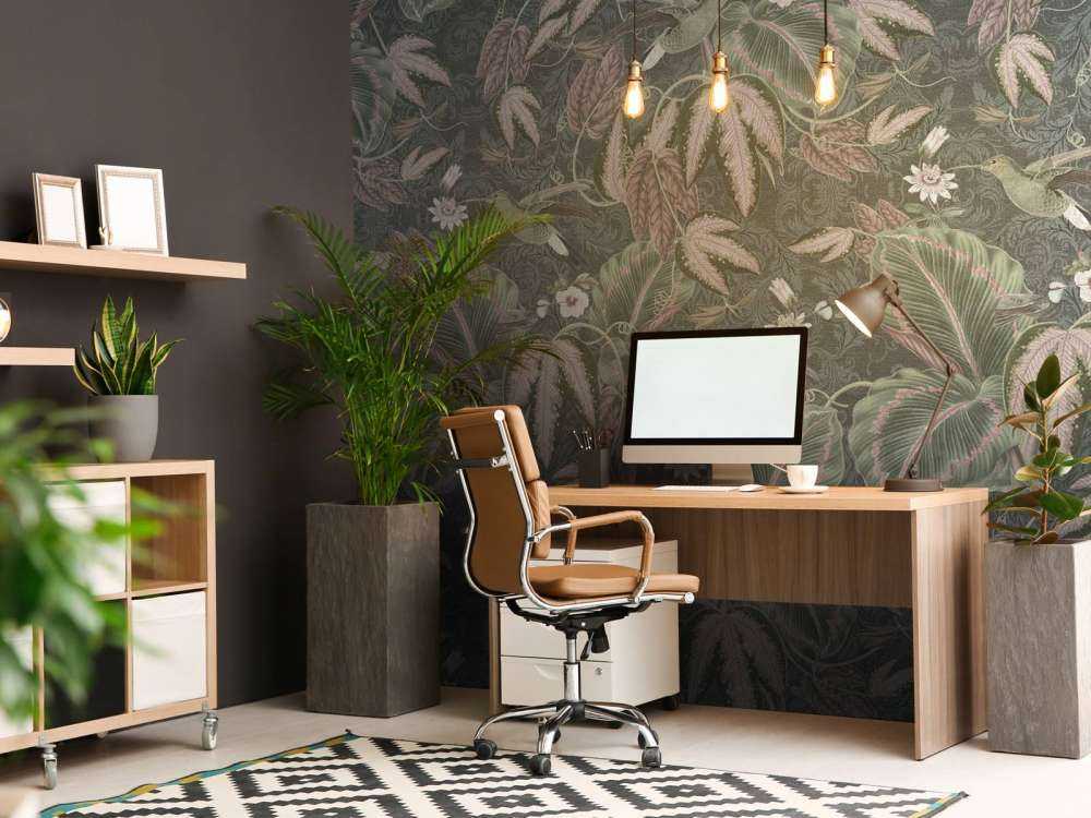 Oiseaux de paradis tropicaux - vert vintage