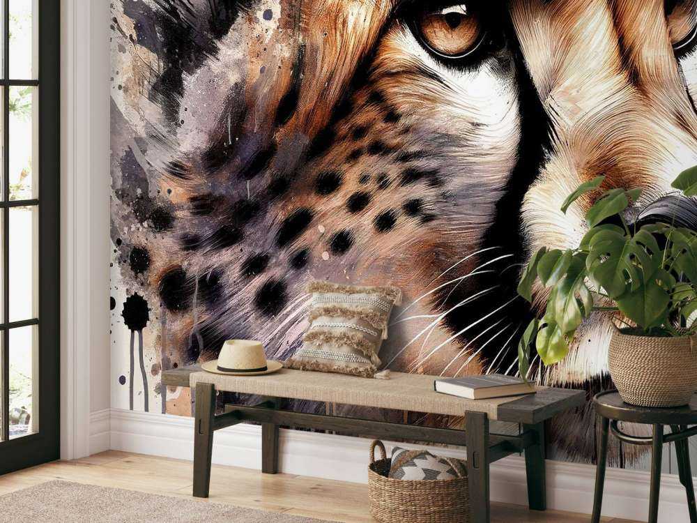 Guépard à l'aquarelle