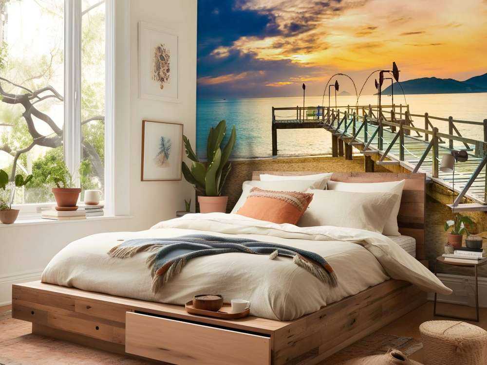 Lever du soleil sur la mer
