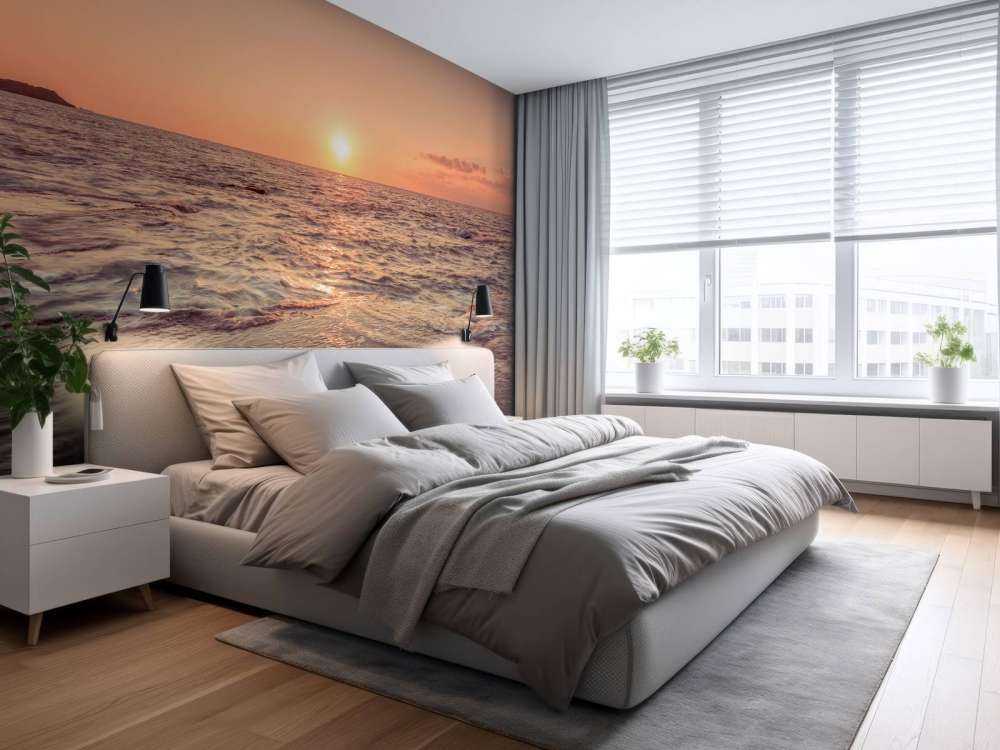 Coucher de soleil sur plage