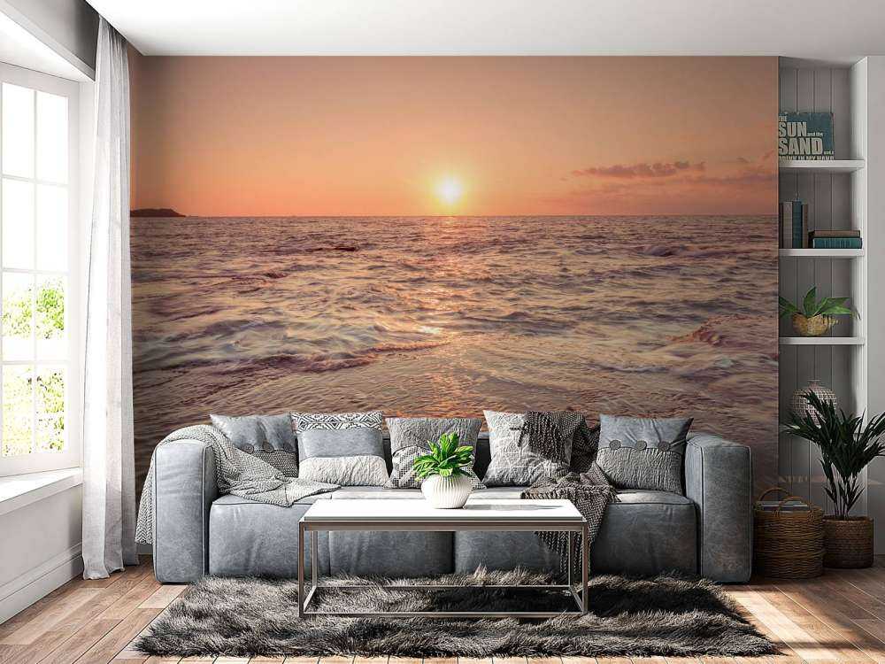 Coucher de soleil sur plage