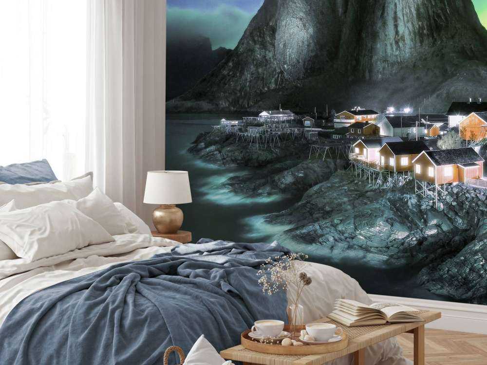 Aurores boréales au-dessus de Hamnøy