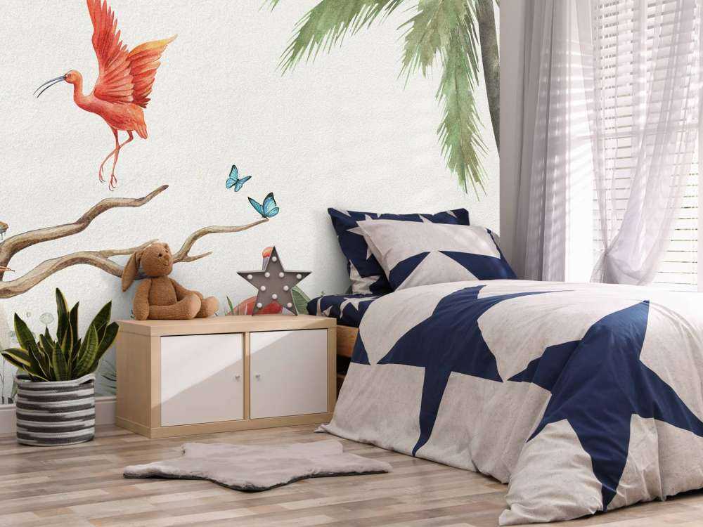 Branche avec des animaux de la jungle