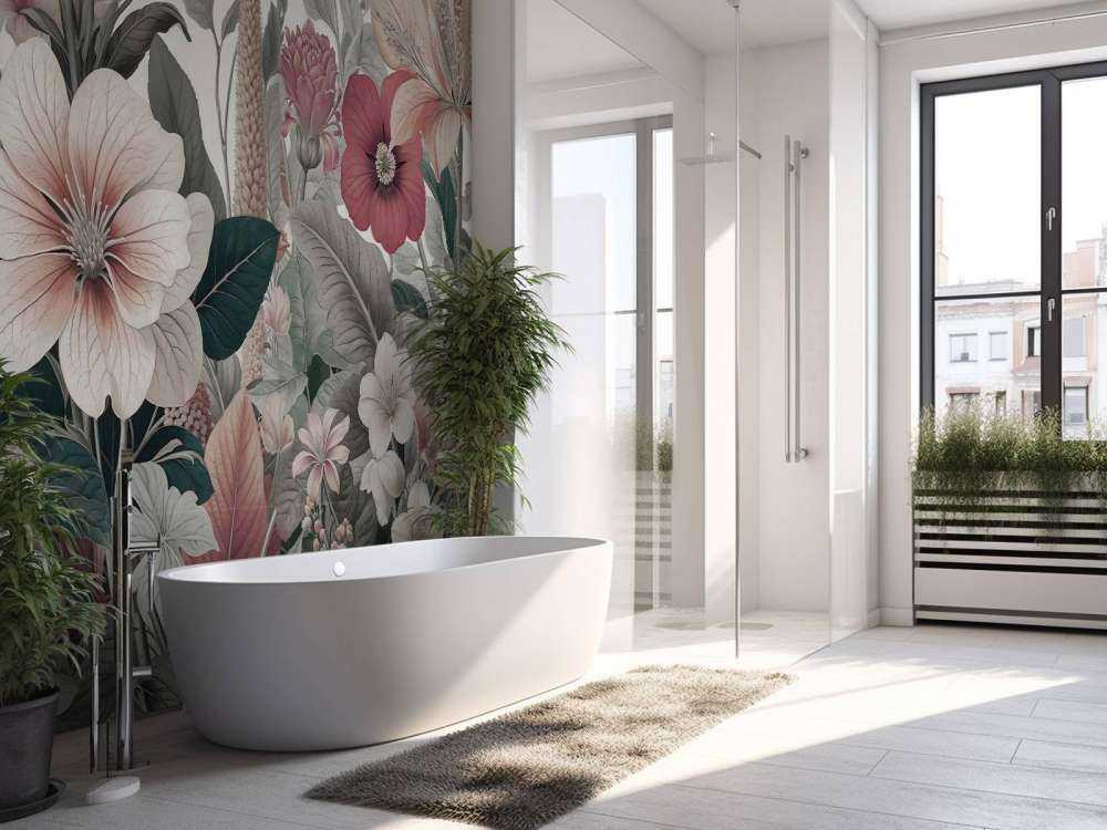 Fleurs artistiques dans des tons terreux doux