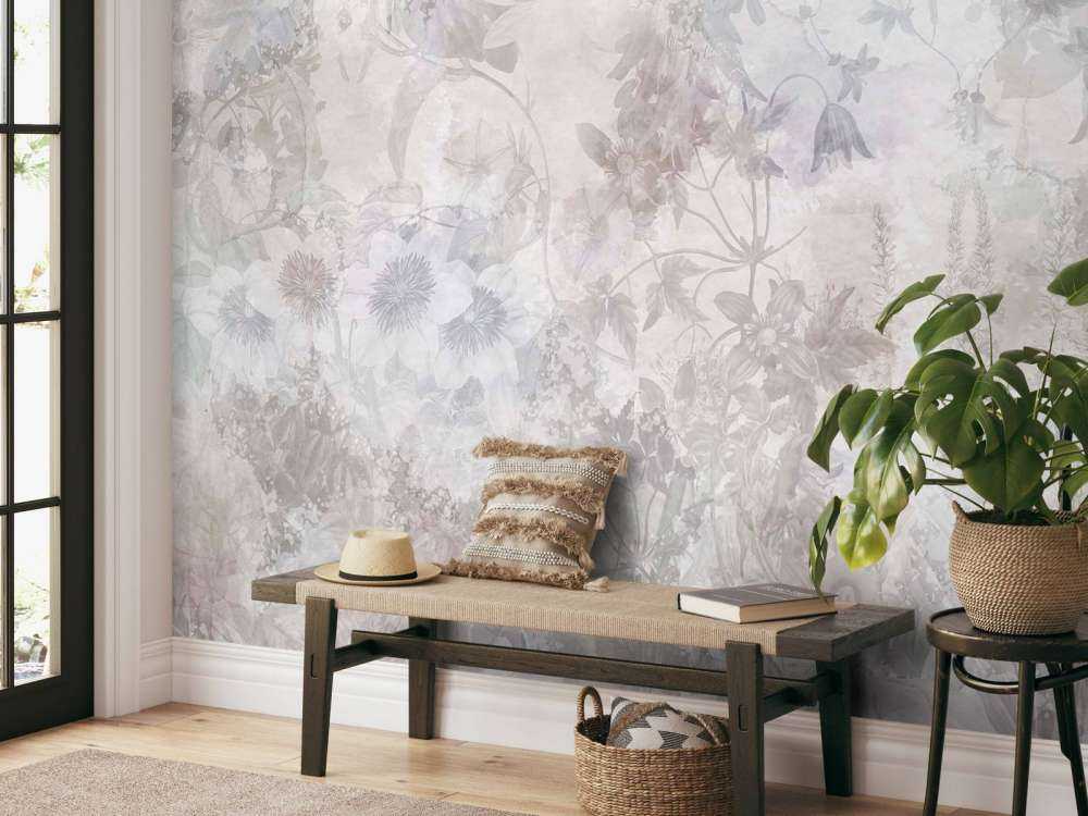 Jardin aquarelle taupe