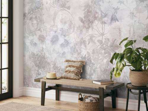 Jardin aquarelle taupe
