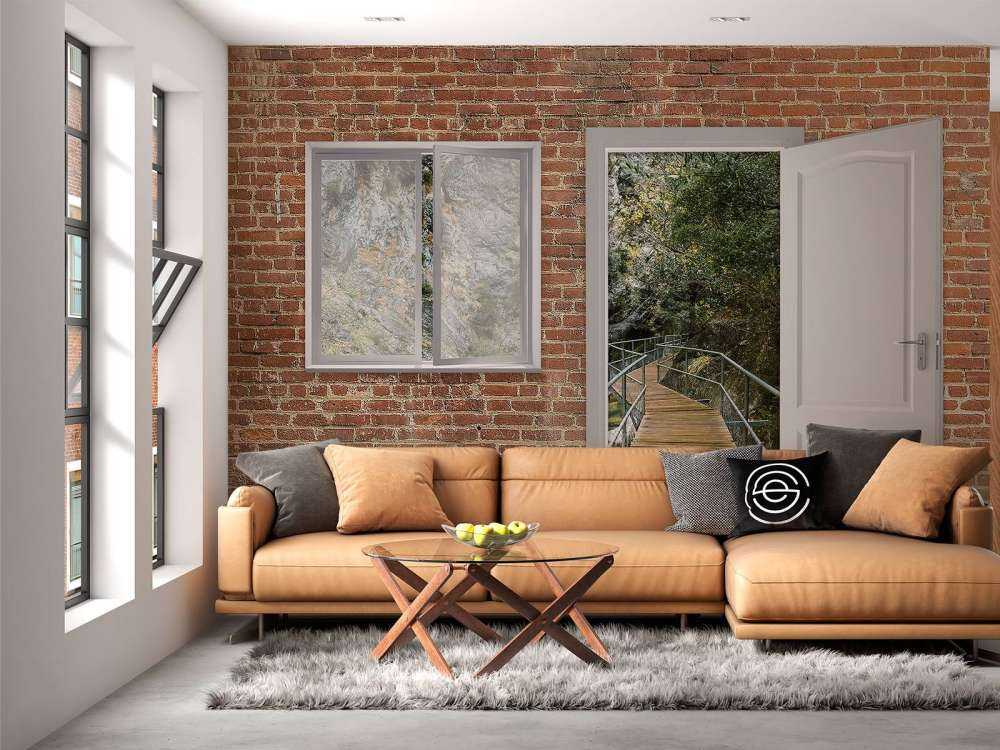 Pont entre rocher et verdure