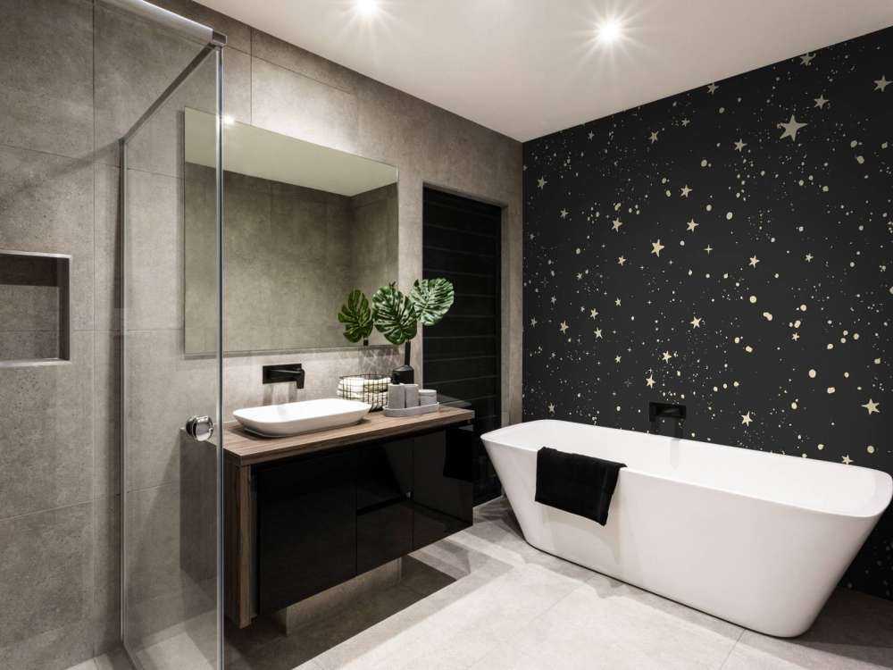 Doux champ d'étoiles dans la nuit noire