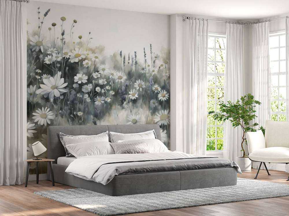 Prairie Verte de Marguerites Silencieuses