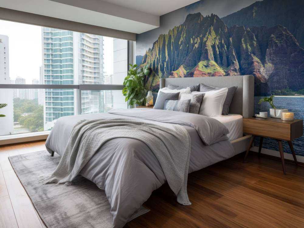 Falaises tropicales sur une mer bleu profond