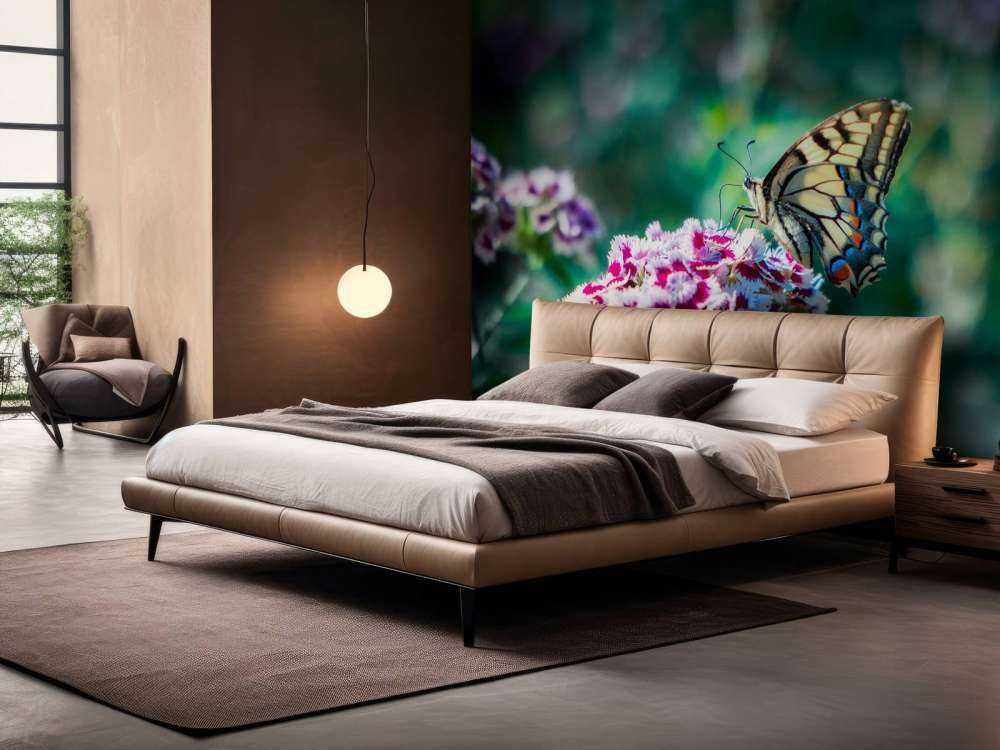 Papillon sur des fleurs estivales