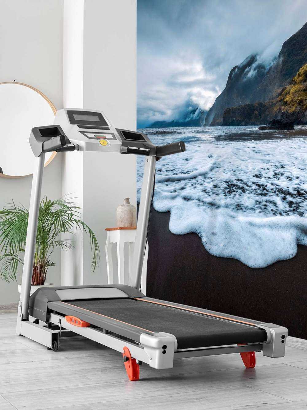 Côte dramatique avec des falaises brumeuses