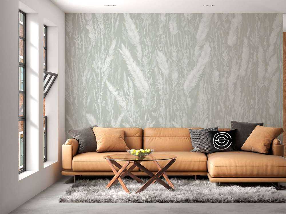 Mur de graminées de champ - vert
