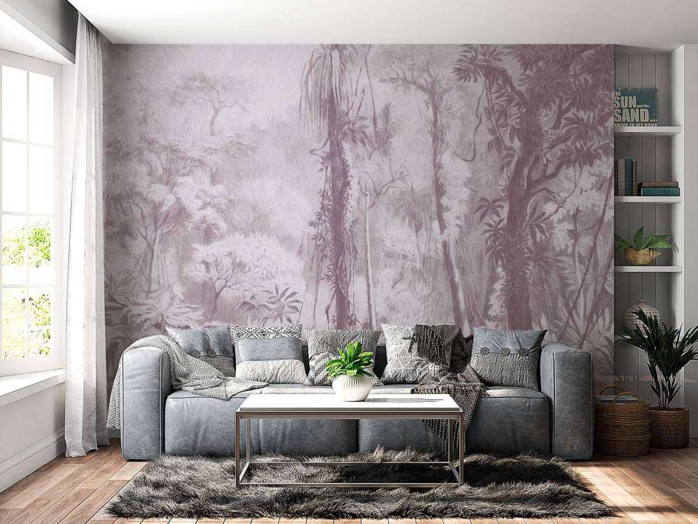 Forêt tropicale - rose