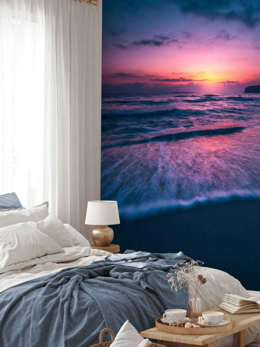 Lueur du soir sur la côte violette