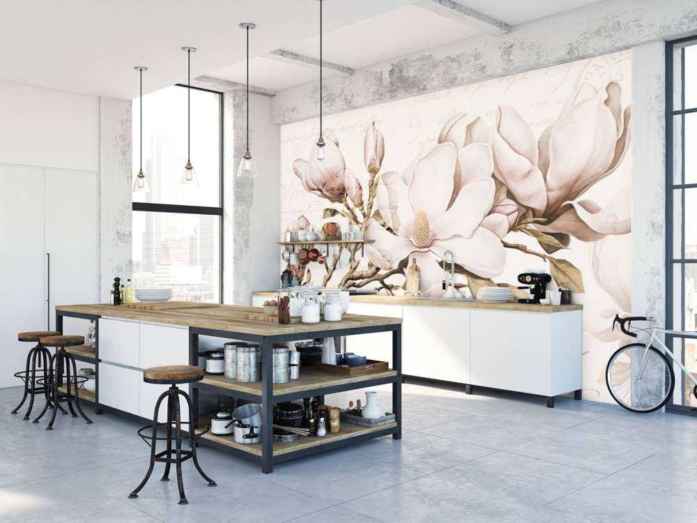 Romance printanière de magnolia, art floral nostalgique