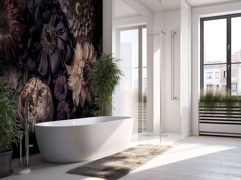 Fleurs sombres et mélancoliques, luxe bohème